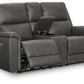 Bleckley - Power Reclining Loveseat With Console / Adjustable Headrest