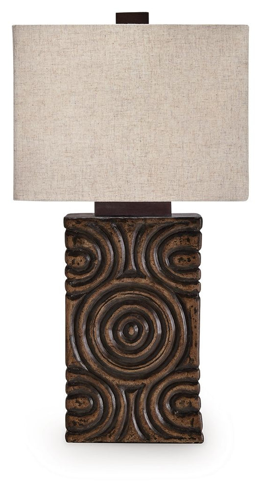 Heathbury - Antique Brown - Paper Table Lamp