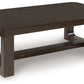 Breckington - Dark Brown - Rectangular Cocktail Table