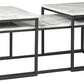 Donnesta - Gray / Black - Occasional Table Set (Set of 3)