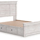 Makidern - Panel Storage Bed With 2 Under Bed Storage Units