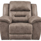 Stoneland - Power Rocker Recliner - Faux Leather - Fossil