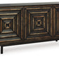 Fair Ridge - Distressed Black - Accent Cabinet