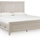 Darbonton - King Panel Storage Bed - Dove White