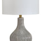Judlen - Ceramic Table Lamp - Gray / Gold Finish