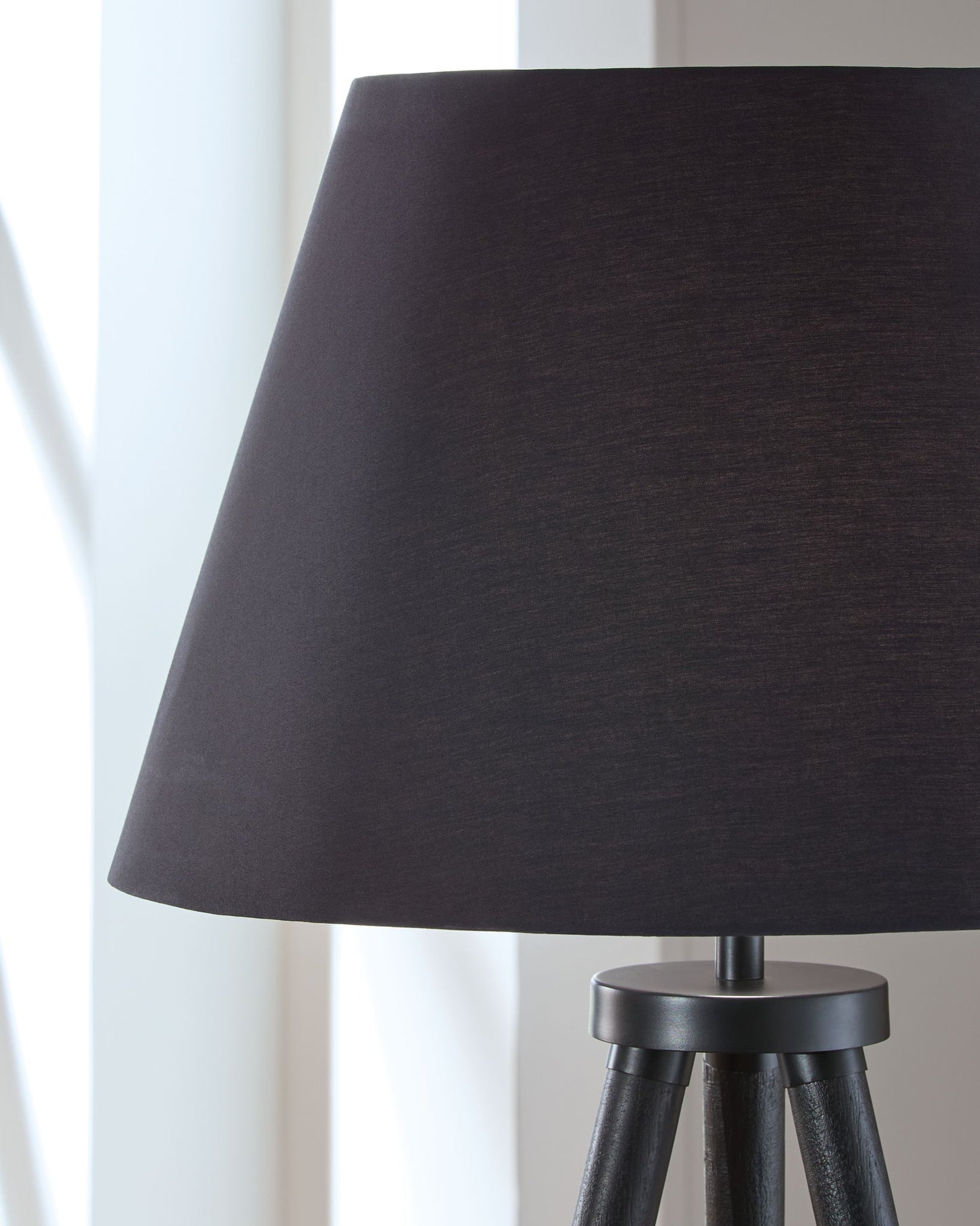 Orhan - Wood Floor Lamp - Black - Fraser Furniture & Mattresses
