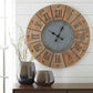 Payson - Wall Clock - Antique Gray / Natural - Fraser Furniture & Mattresses