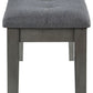 Hallanden - Black / Gray - Large Uph Dining Room Bench