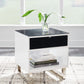 Gardoni - White / Black - Rectangular End Table