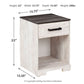 Shawburn - Whitewash / Charcoal Gray - One Drawer Night Stand