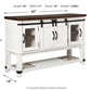 Valebeck - White / Brown - Dining Room Server