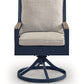 East Beach - Swivel Chair With Cushion (Set of 2) - Blue