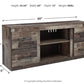 Derekson - LG TV Stand w/Fireplace Option - Multi Gray