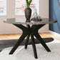 Glinari - Taupe / Black - Round Dining Room Table