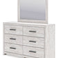 Cayboni - Whitewash - Dresser And Mirror