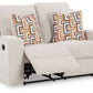 Danum - Stone - Reclining Loveseat - Fabric