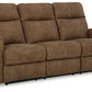 Edenwold - Brindle - Reclining Sofa - Faux Leather