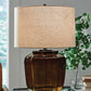Bainmore - Glass Table Lamp - Amber