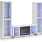 Brollevi - White - 3-Piece Entertainment Center