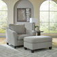 Willarae - Taupe - 2 Pc. - Chair And A Half, Ottoman