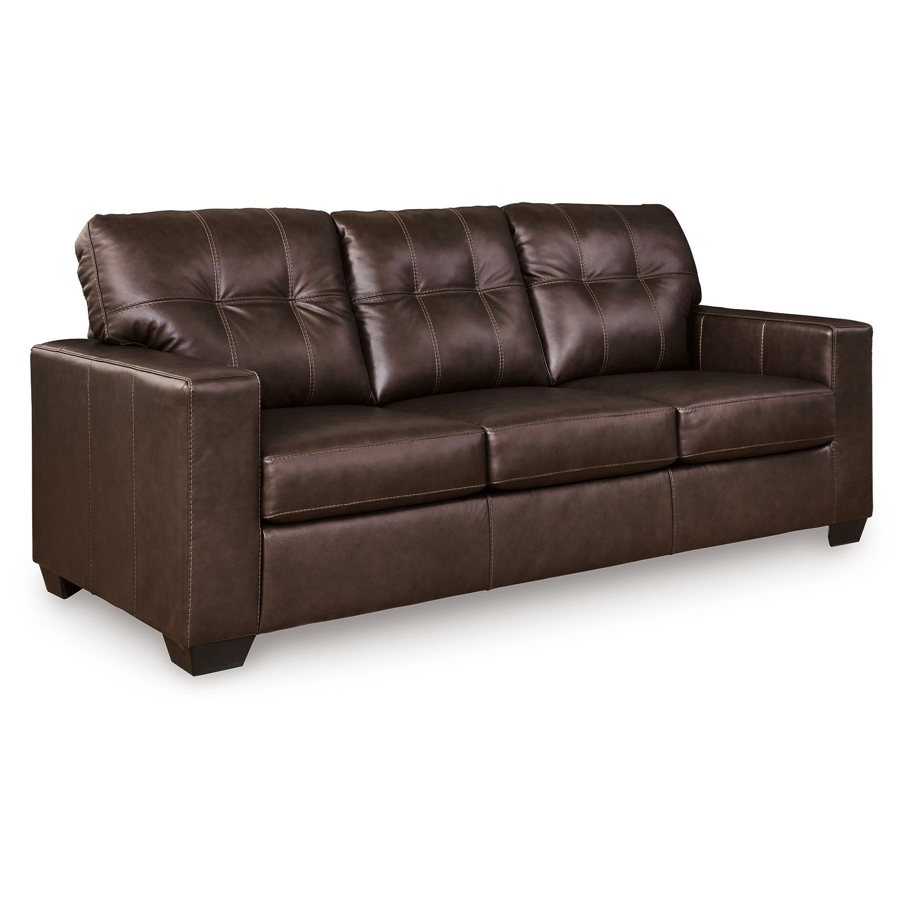 Santorine - Dark Brown - Queen Sofa Sleeper - Leather Match