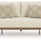 Serene Bay - Dark Brown / White - Sofa With Cushion