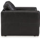Amiata - Onyx - Chair And A Half - Leather Match
