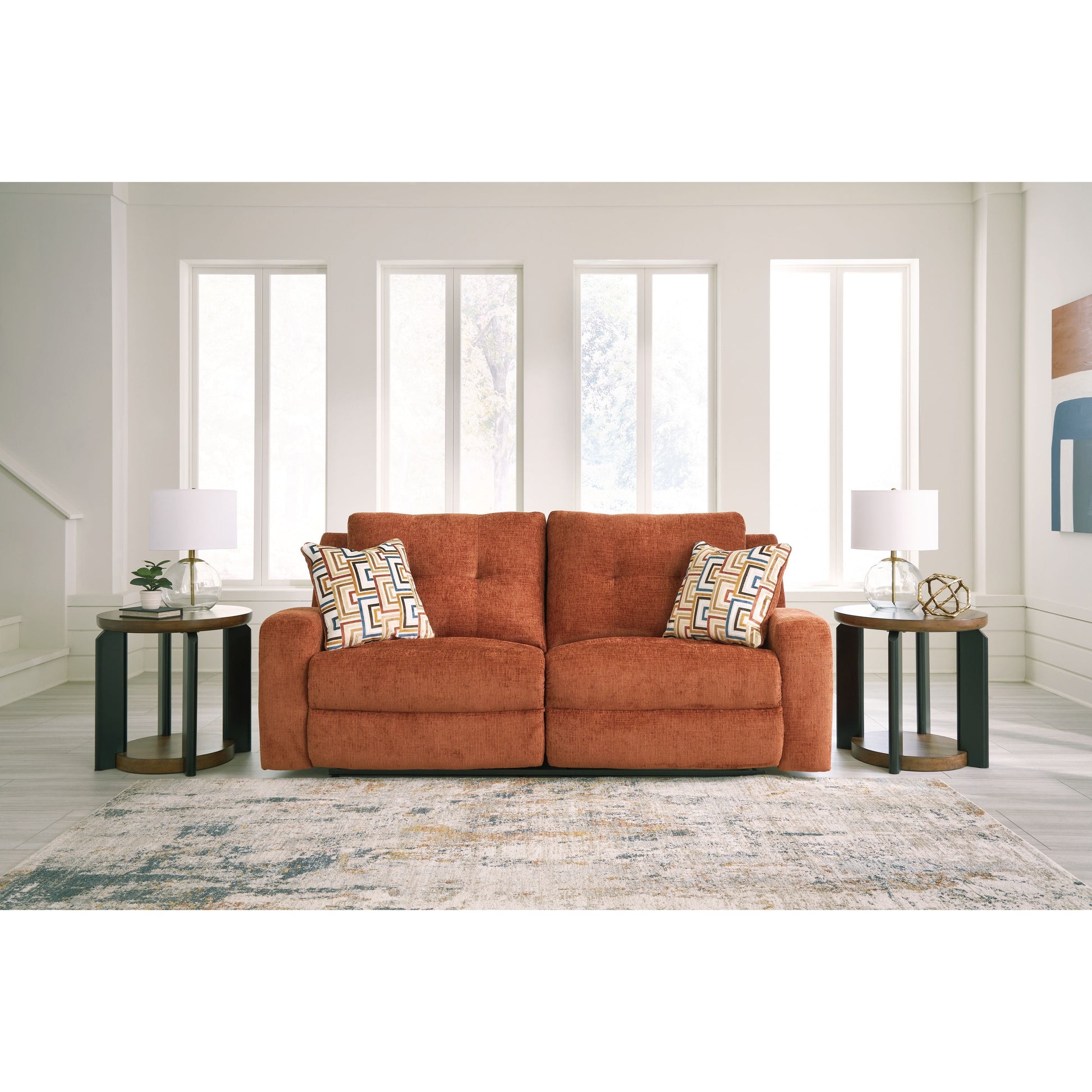 Danum - Spice - 2 Seat Reclining Sofa - Fabric