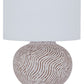 Vien - Terracotta Table Lamp - Distressed White - Fraser Furniture & Mattresses