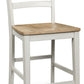 Purlaney - Antique White / Natural - Barstool (Set of 2)