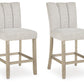 Larawyn - Upholstered Barstool (Set of 2) - Bisque