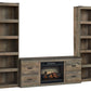 Trinell - Brown - 3-Piece Entertainment Center With Electric Fireplace