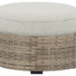 Calworth - Beige - Ottoman With Cushion