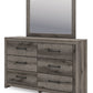 Graystorm - Brown Gray - Dresser And Mirror