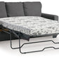 Rannis - Pewter - Full Sofa Sleeper - Fabric