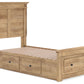 Makidern - Panel Storage Bed With 2 Under Bed Storage Units
