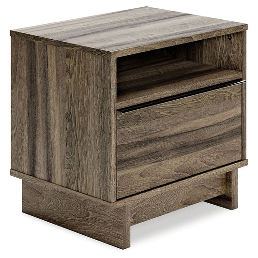 Shallifer - Brown - One Drawer Night Stand