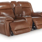Healy Pier - Power Reclining Loveseat With Console / Adj Headrest - Chocolate