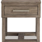 Loyaska - Grayish Brown - Rectangular End Table