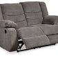 Tulen - Dark Gray - Reclining Loveseat