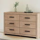 Sanginlane - Tan - Six Drawer Dresser