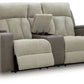 WhipLash - Power Reclining Loveseat With Console / Adj Headrest - Sisal