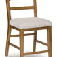 Cabalynn - Oatmeal / Light Brown - Upholstered Barstool (Set of 2)