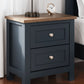 Landocken - Brown / Blue - Two Drawer Night Stand