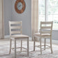 Skempton - Upholstered Barstool (Set of 2) - White - Fraser Furniture & Mattresses