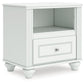 Kozlani - One Drawer Night Stand - White
