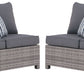 Salem Beach - Dark Gray - 5 Pc. - Sectional Lounge Set