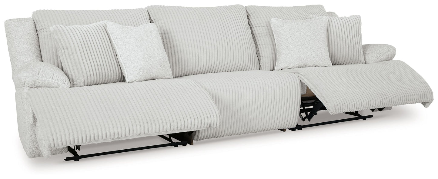 Top Tier - 3-Piece Sectional Sofa With RAF And LAF Recliner - Alloy