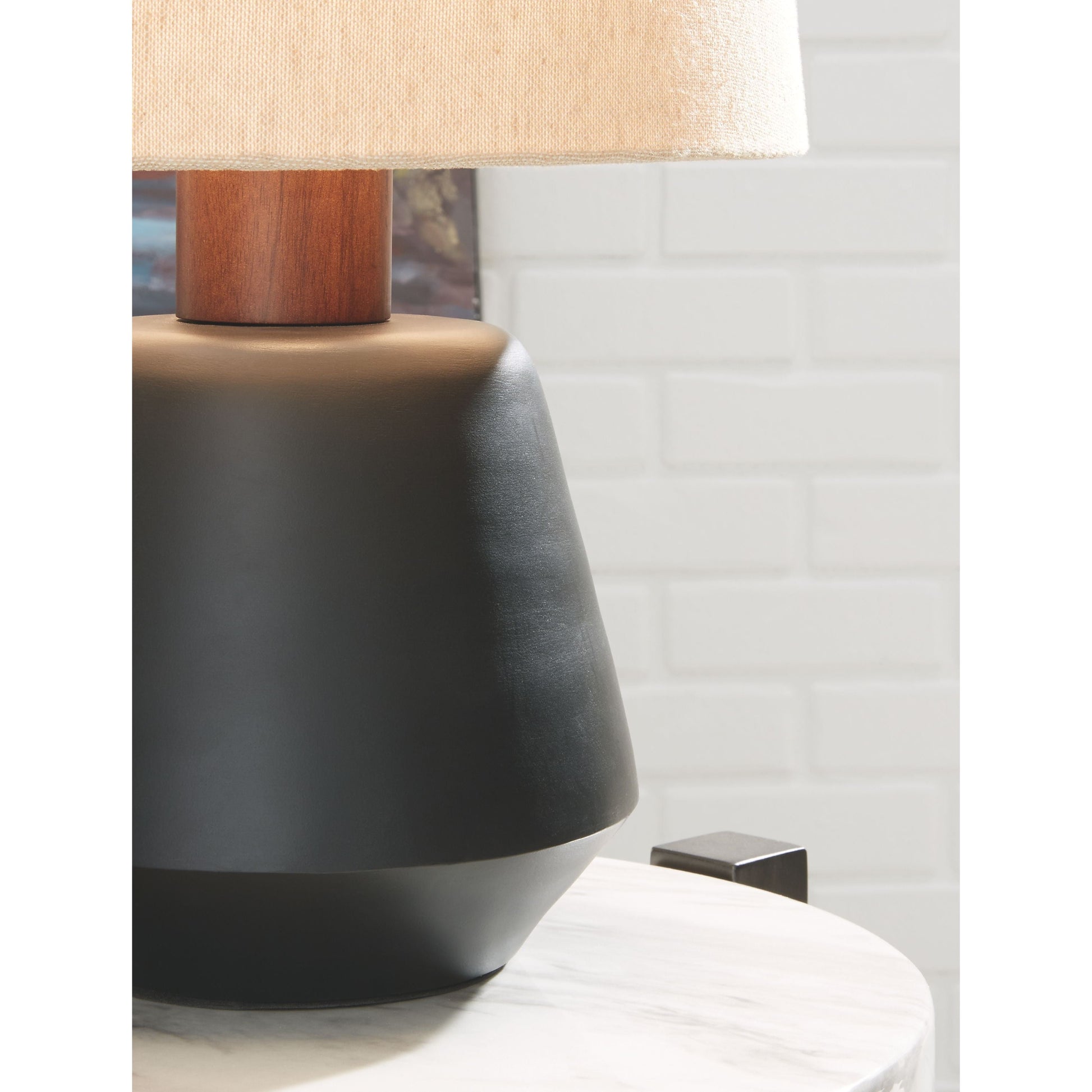 Ancel - Black / Brown - Metal Table Lamp