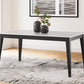 Jettaya - Black / White - Rectangular Dining Room Table